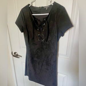 Express velvet black dress